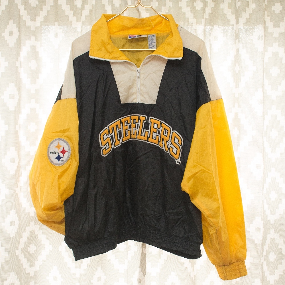 Vintage Steelers Windbreaker Best fits size L-XL